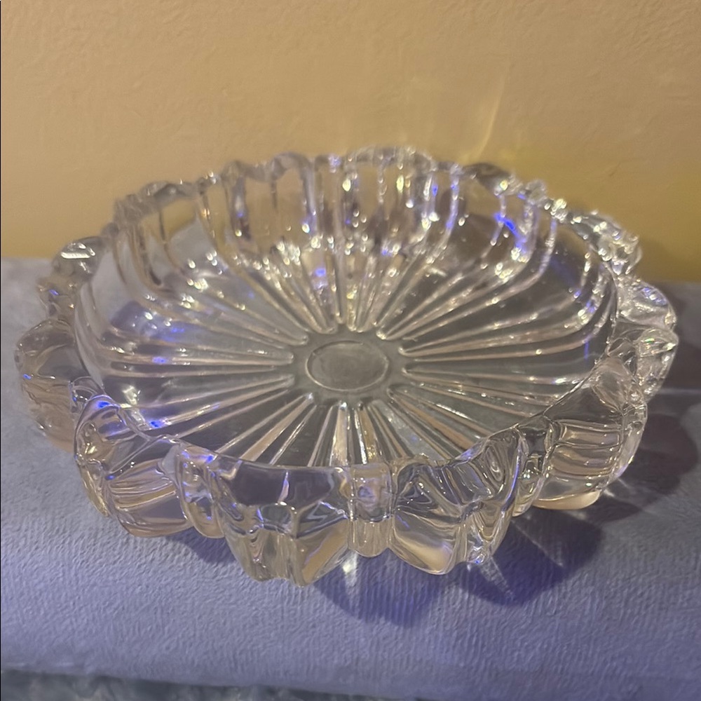 Hazel Atlas glass ashtray trinket dish